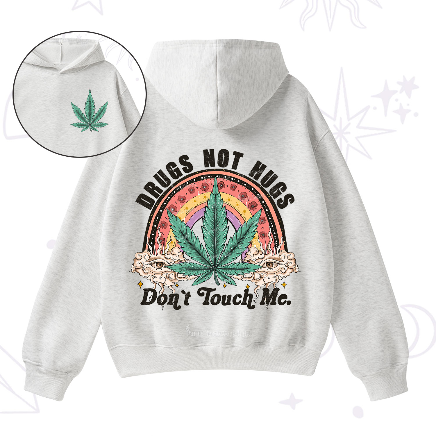 Purplehecate Drugs Not Hugs Fleece Hoodie Suit