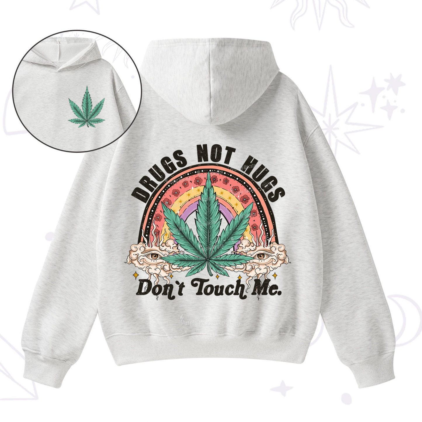 Purplehecate Drugs Not Hugs Fleece Hoodie Suit