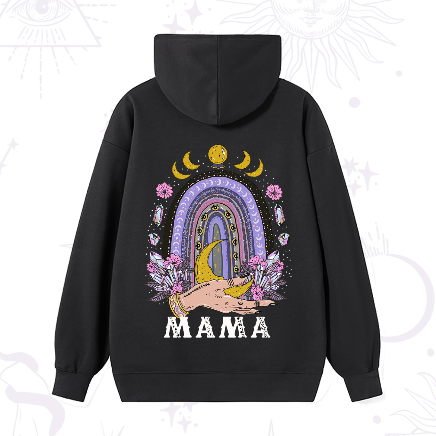 Magic Purplehecate Gothic Mama Rainbow Hoodie