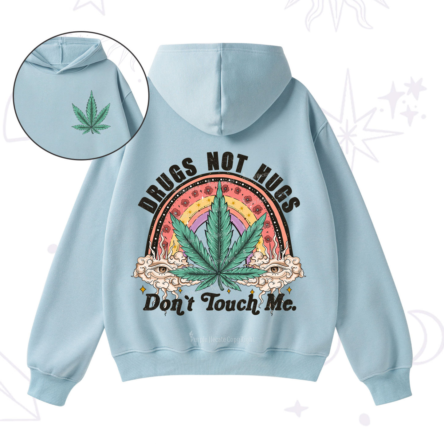 Purplehecate Drugs Not Hugs Fleece Hoodie Suit