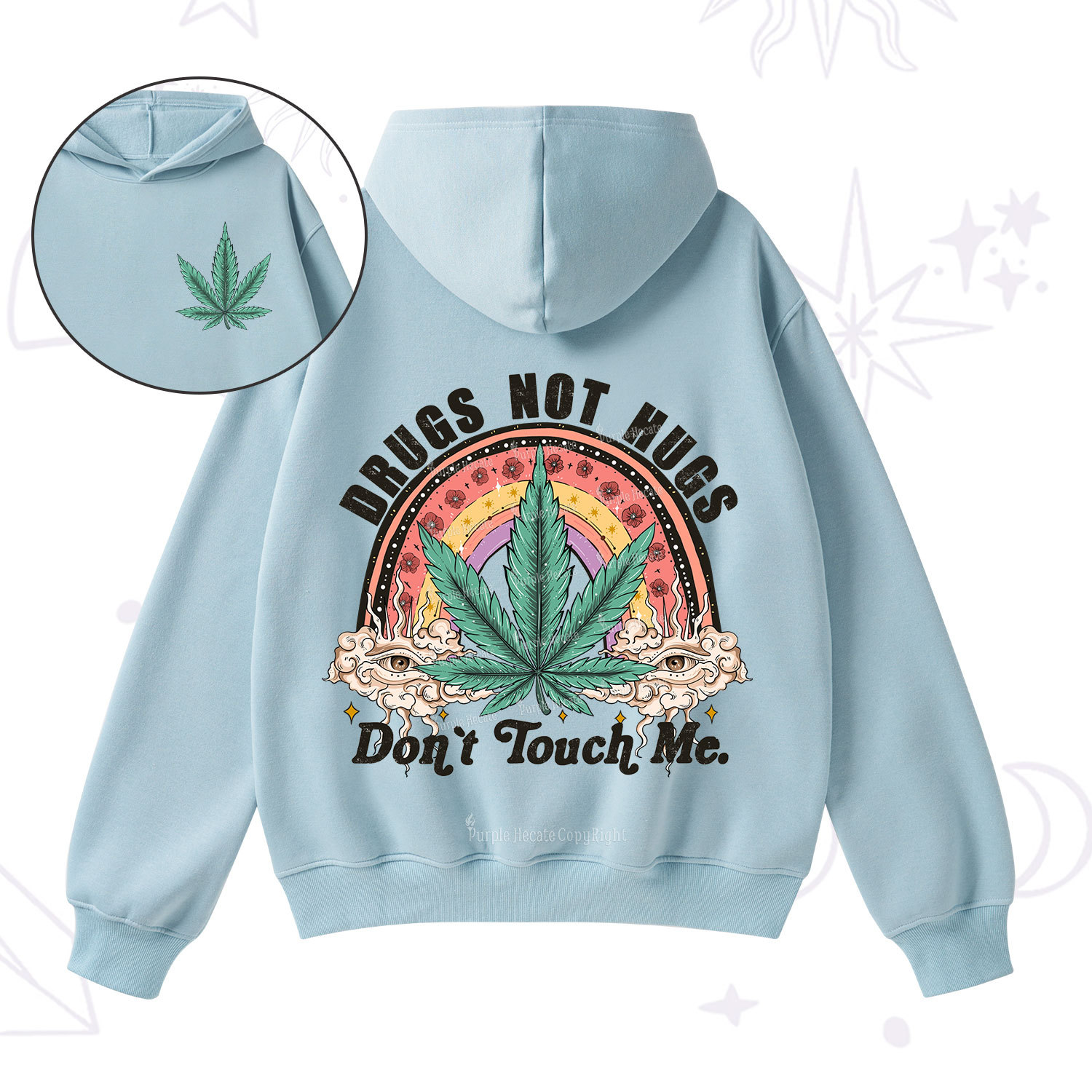 Purplehecate Drugs Not Hugs Fleece Hoodie Suit