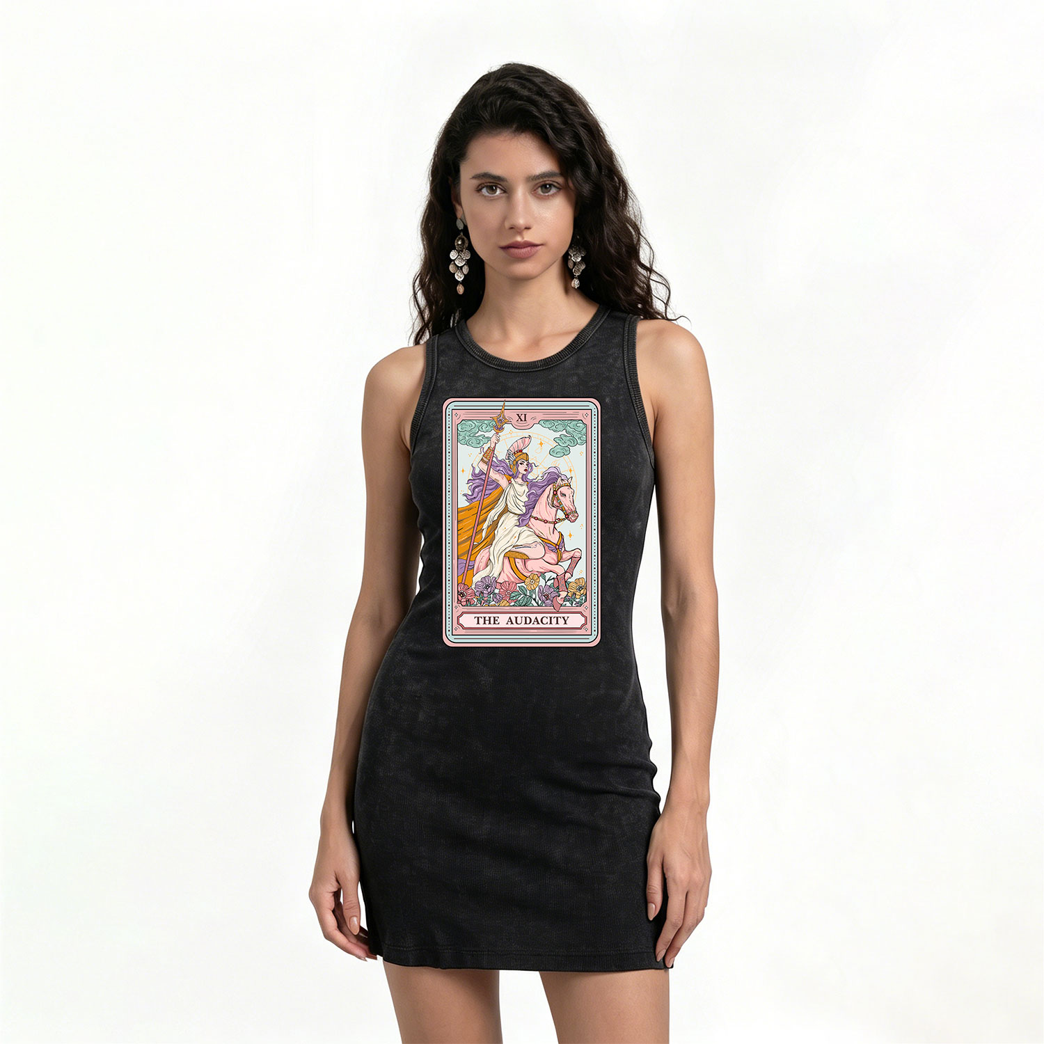 Purplehecate The Audacity Tarot Card Vintage Bodycon Tank Dress