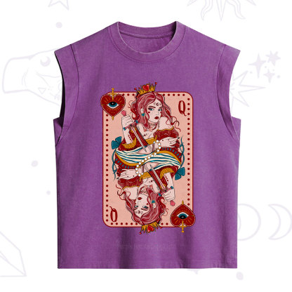 Purplehecate Queen of Hearts Vintage Washed Tank