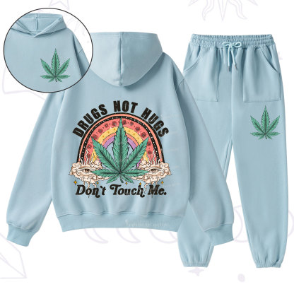 Purplehecate Drugs Not Hugs Fleece Hoodie Suit