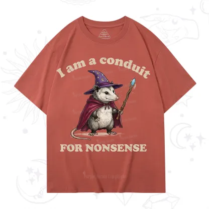 Purplehecate I Am A Conduit for Nonsense Possum T-Shirt