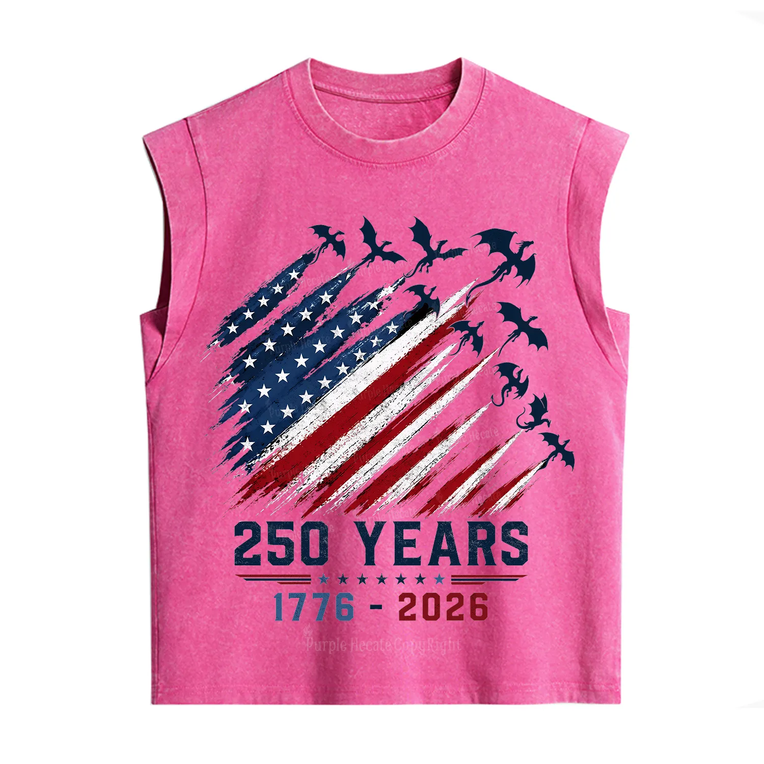 Purplehecate Red White Blue 250 Years Vintage Washed Tank