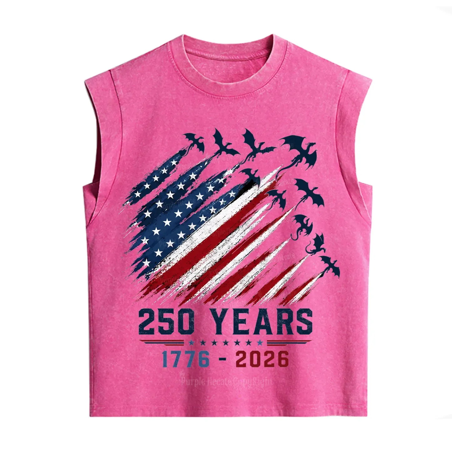 Purplehecate Red White Blue 250 Years Vintage Washed Tank