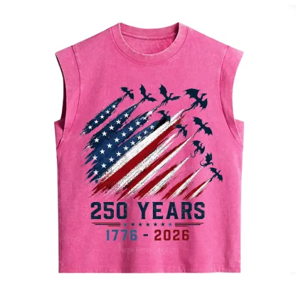Purplehecate Red White Blue 250 Years Vintage Washed Tank