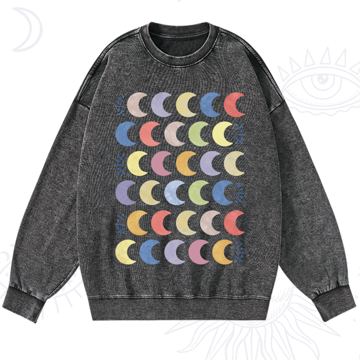 Magic Purplehecate Every Phase Of Me Washed Sweatshirt