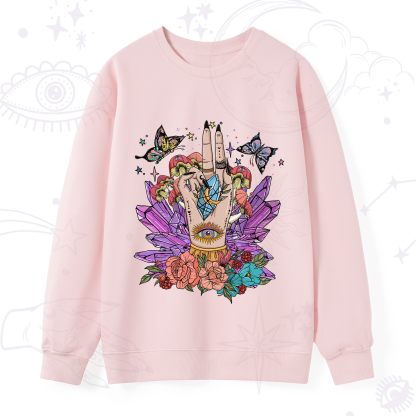 Purplehecate Crystal Witchy Hand Sweatshirt