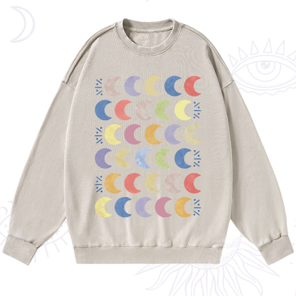 Purplehecate Every Phase Of Me Washed Sweatshirt