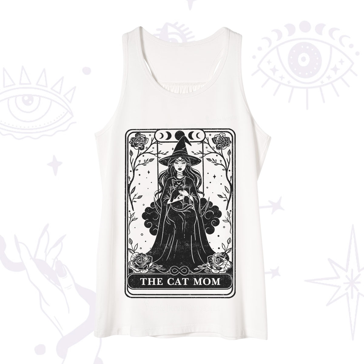 Purplehecate The Witch Cat Mom Tarot Tank