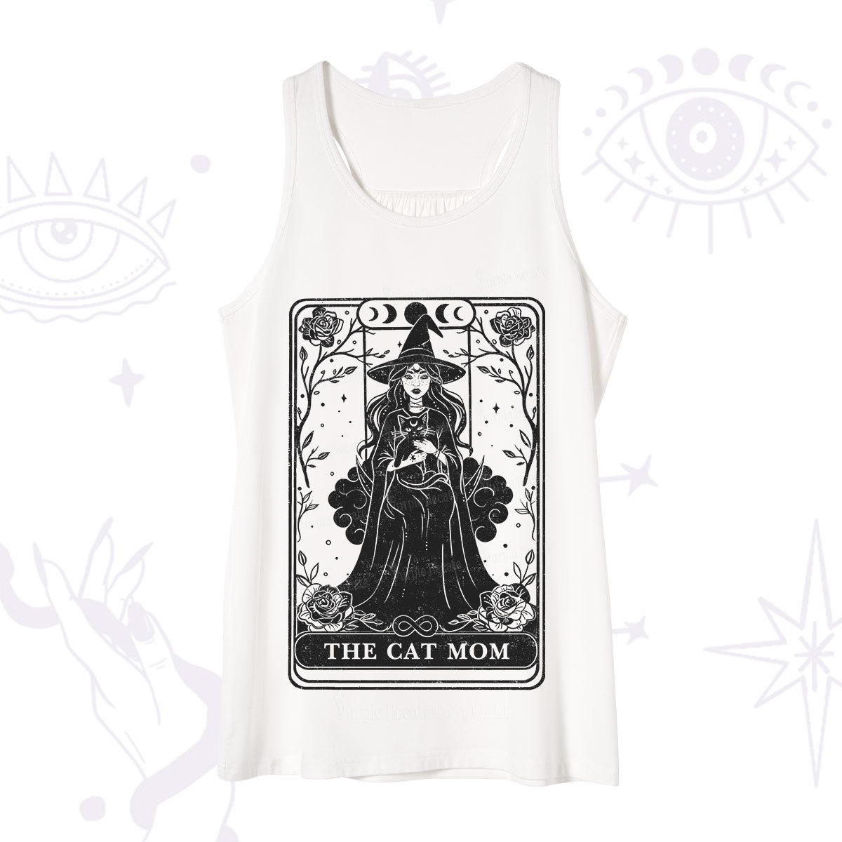 Purplehecate The Witch Cat Mom Tarot Tank