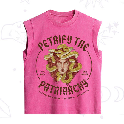 Purplehecate Petrify Patriarchy Medusa Vintage Washed Tank