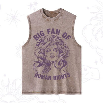 Purplehecate Big Fan of Human Rights Washed Tank