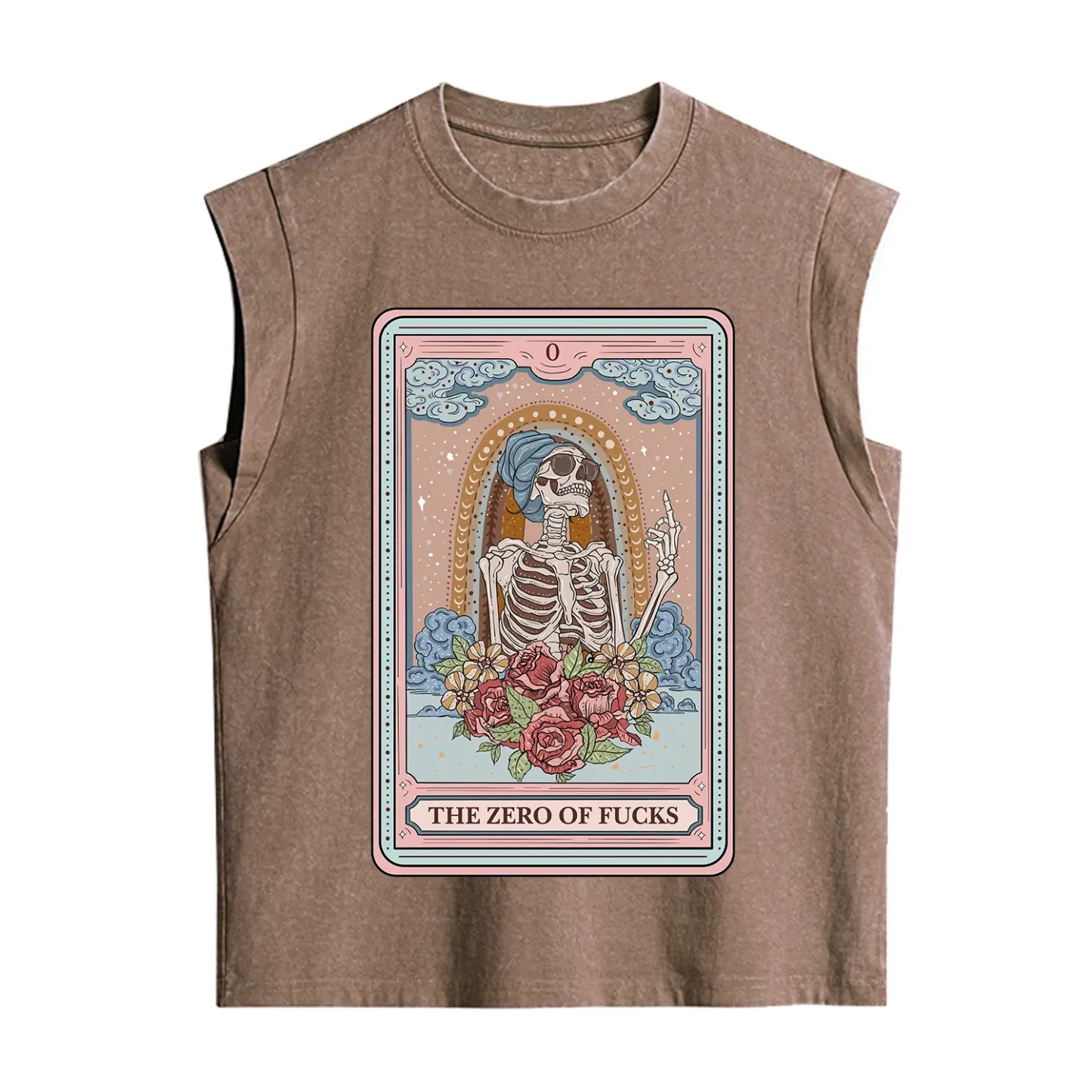 Purplehecate The Zero Of Fucks Tarot Card Vintage Washed Tank