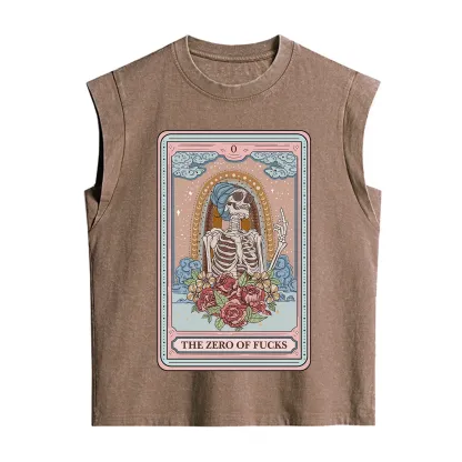 Purplehecate The Zero Of Fucks Tarot Card Vintage Washed Tank