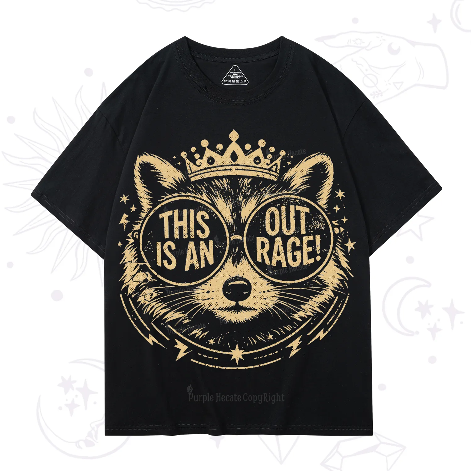 Purplehecate Royal Raccoon Rage T-Shirt