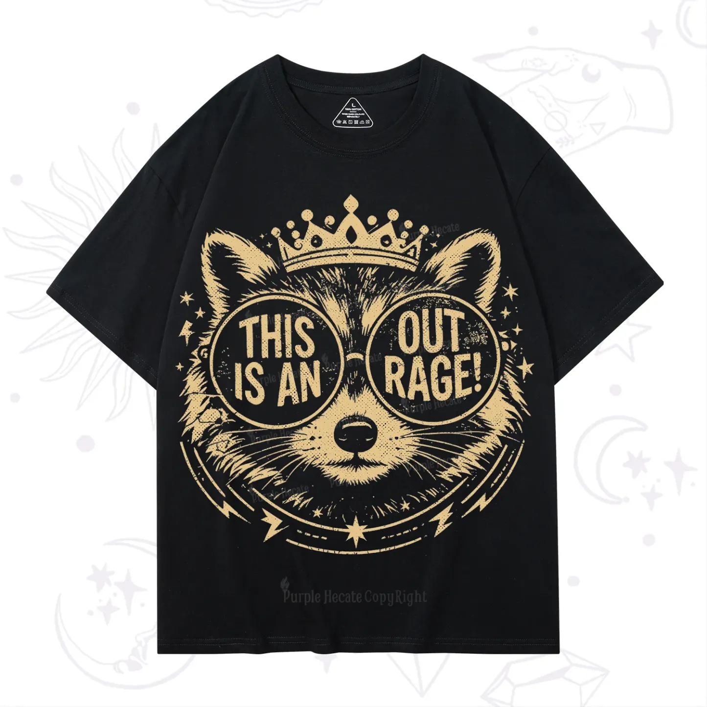 Purplehecate Royal Raccoon Rage T-Shirt