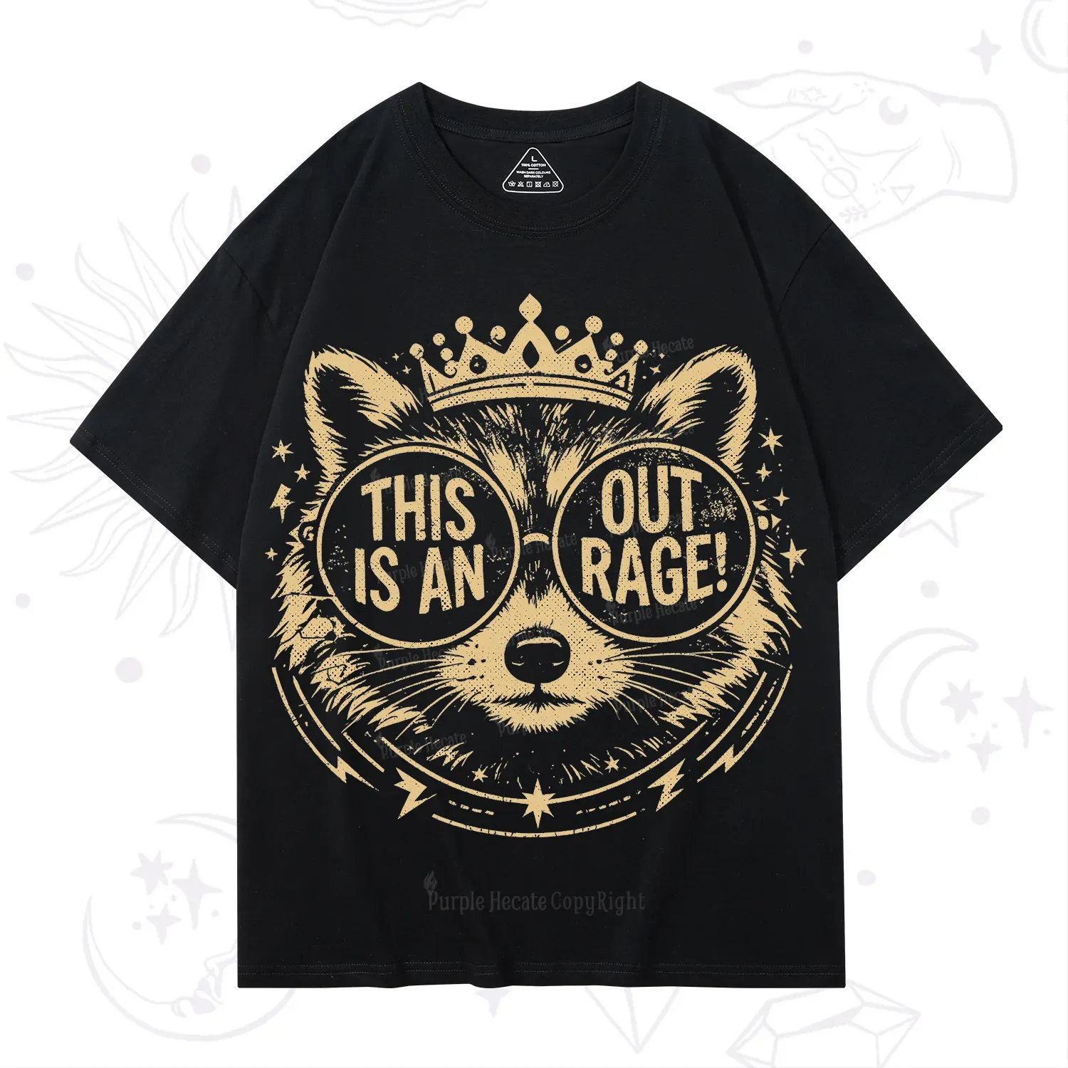 Purplehecate Royal Raccoon Rage T-Shirt