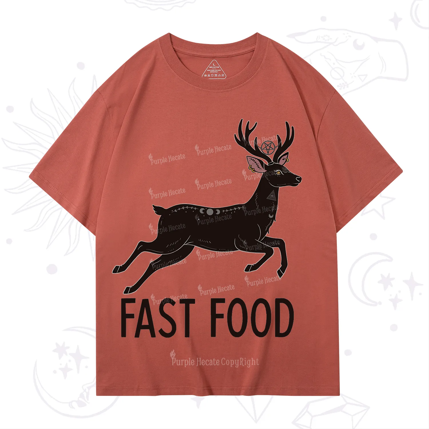 Purplehecate Fast Food Deer T-Shirt