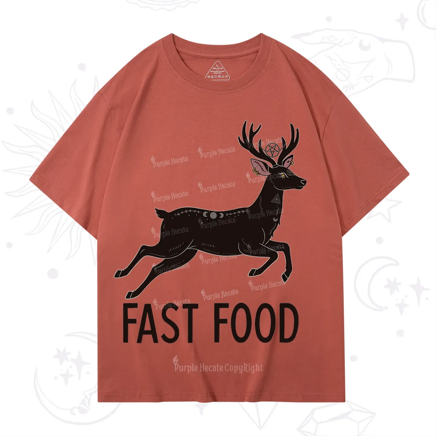 Purplehecate Fast Food Deer T-Shirt