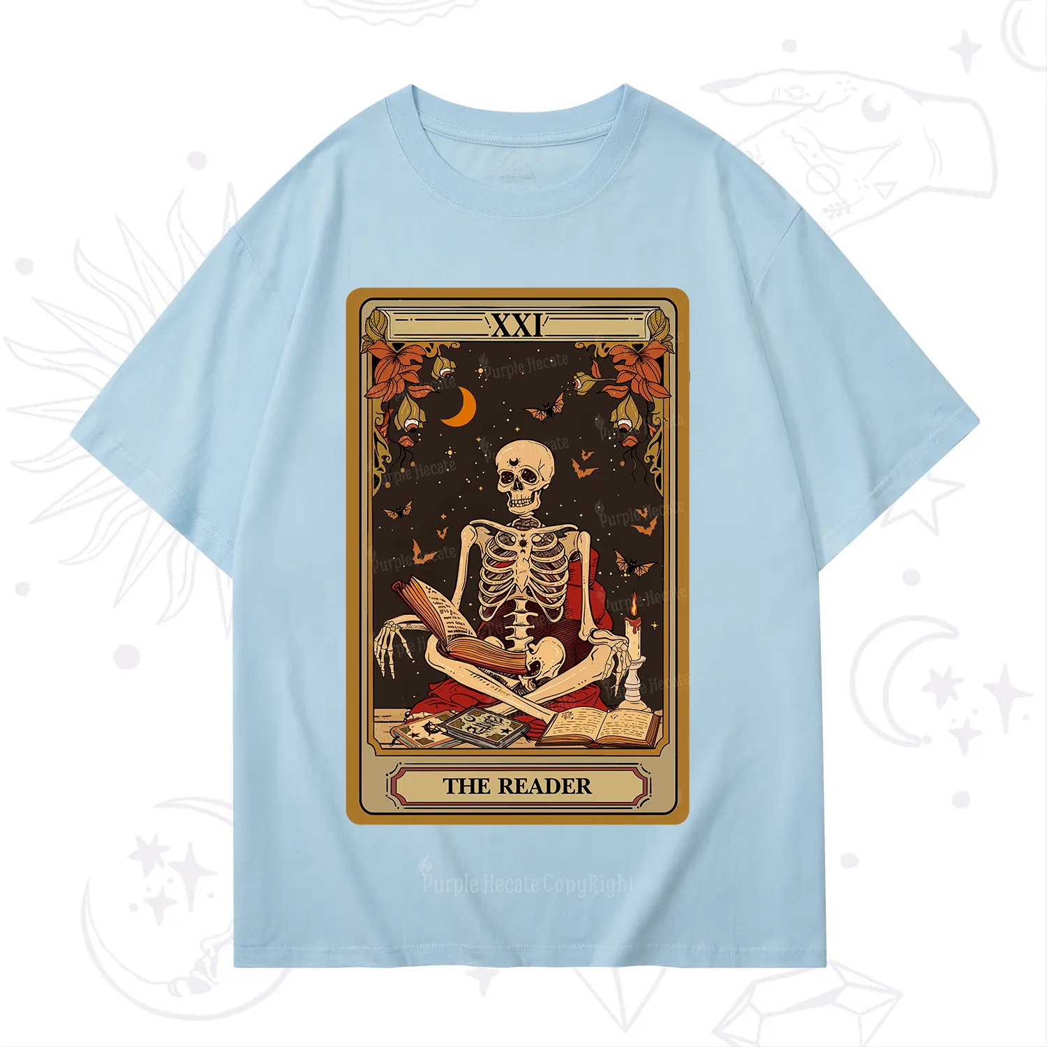 Purplehecate The Reader Tarot Card T-Shirt