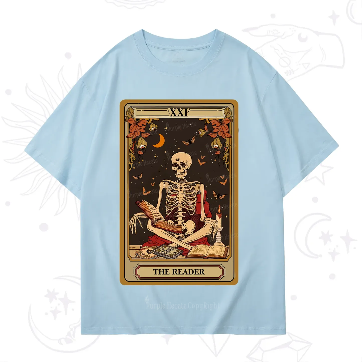 Purplehecate The Reader Tarot Card T-Shirt