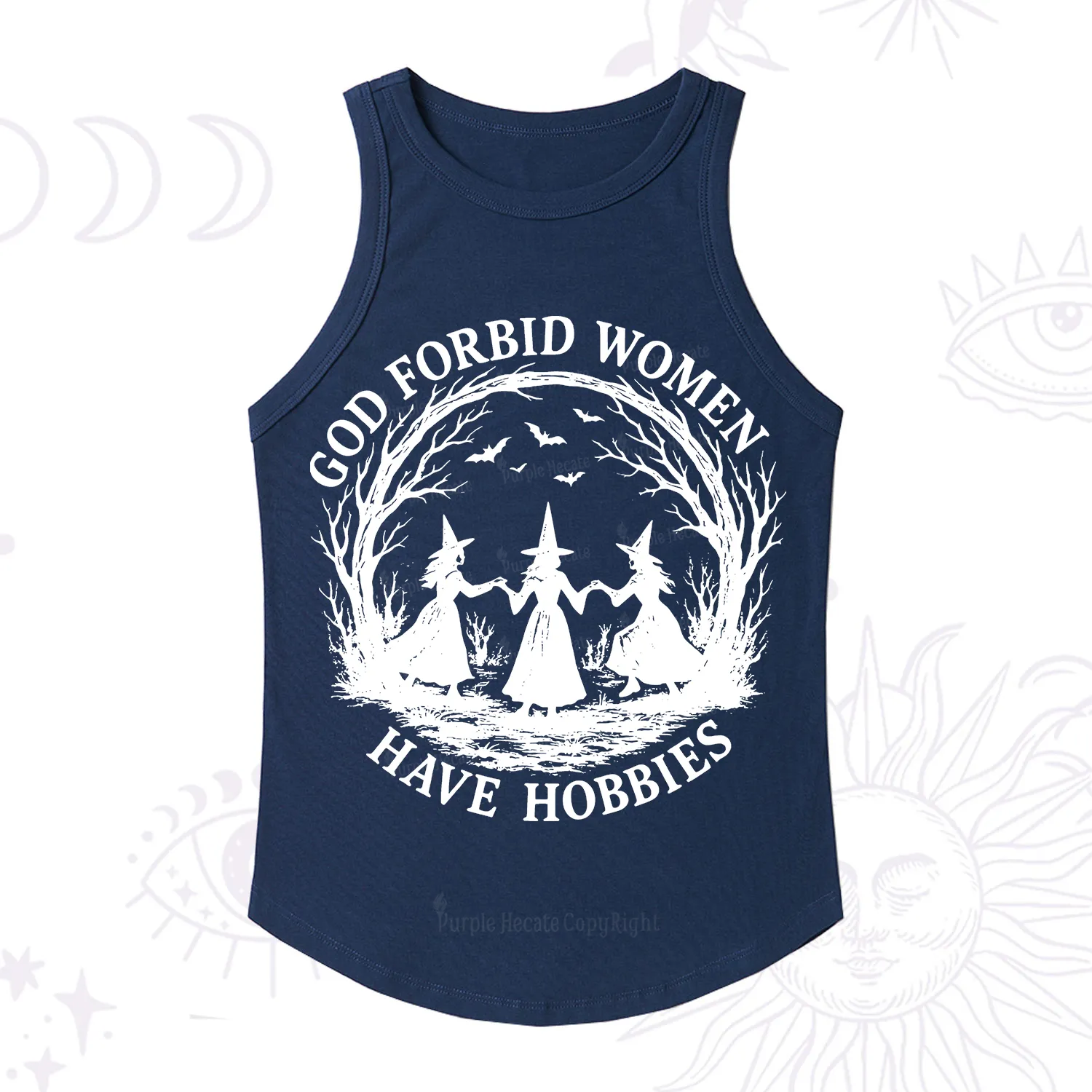Purplehecate God Forbid Women Have Hobbies Racerback Tank Top