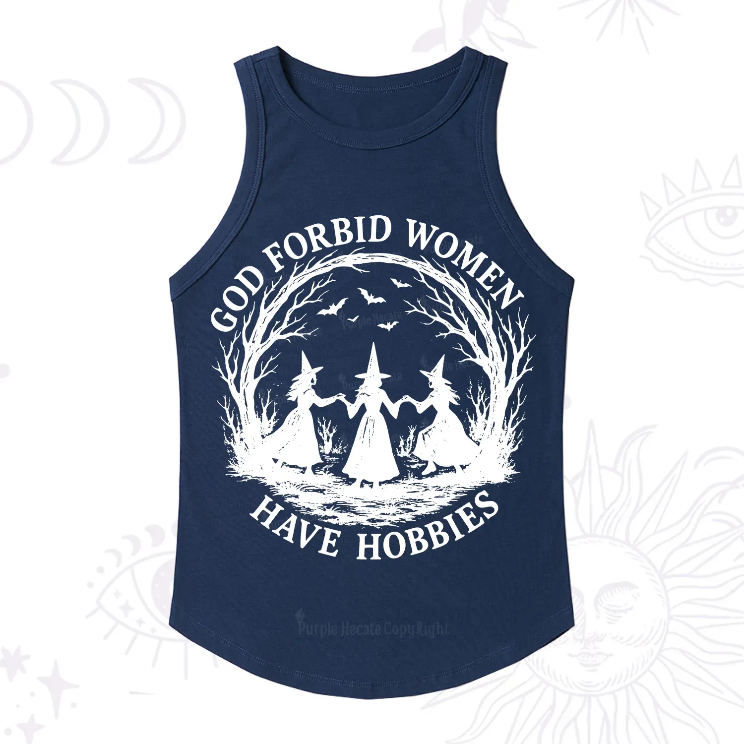 Purplehecate God Forbid Women Have Hobbies Racerback Tank Top