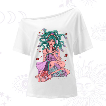 Purplehecate Gorgon Medusa One-Shoulder T-Shirt