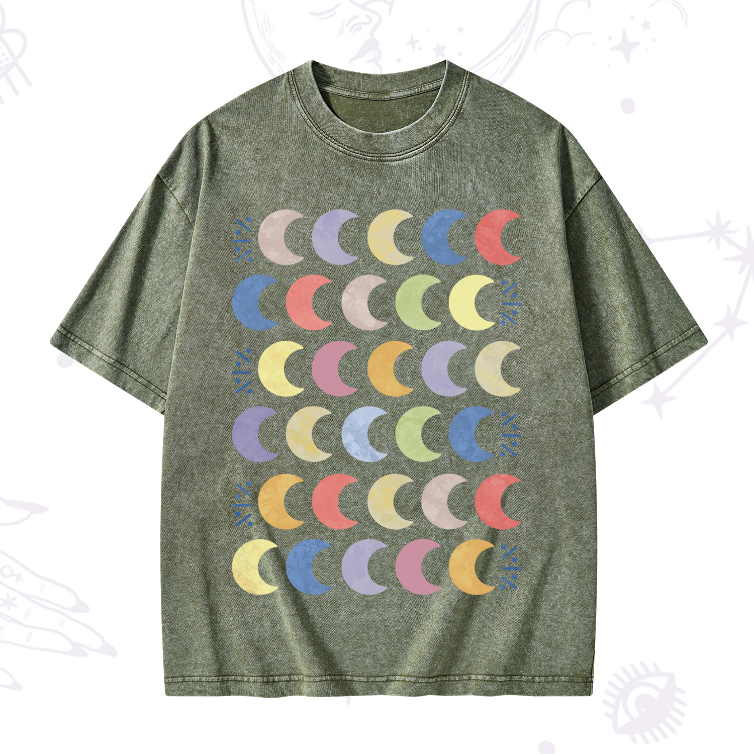 Purplehecate Every Phase Of Me Washed T-Shirt