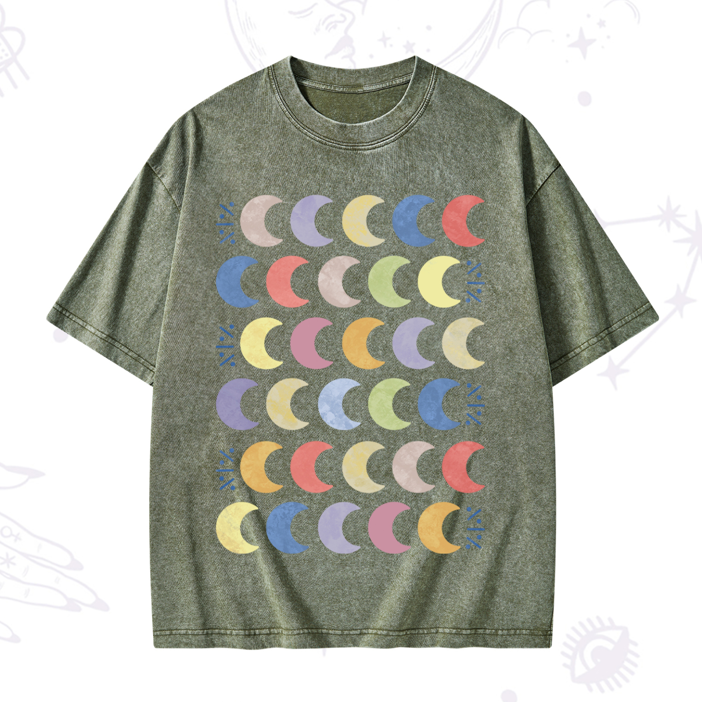 Purplehecate Every Phase Of Me Washed T-Shirt