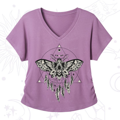 Purplehecate Mystical Luna Moth V-Neck T-Shirt