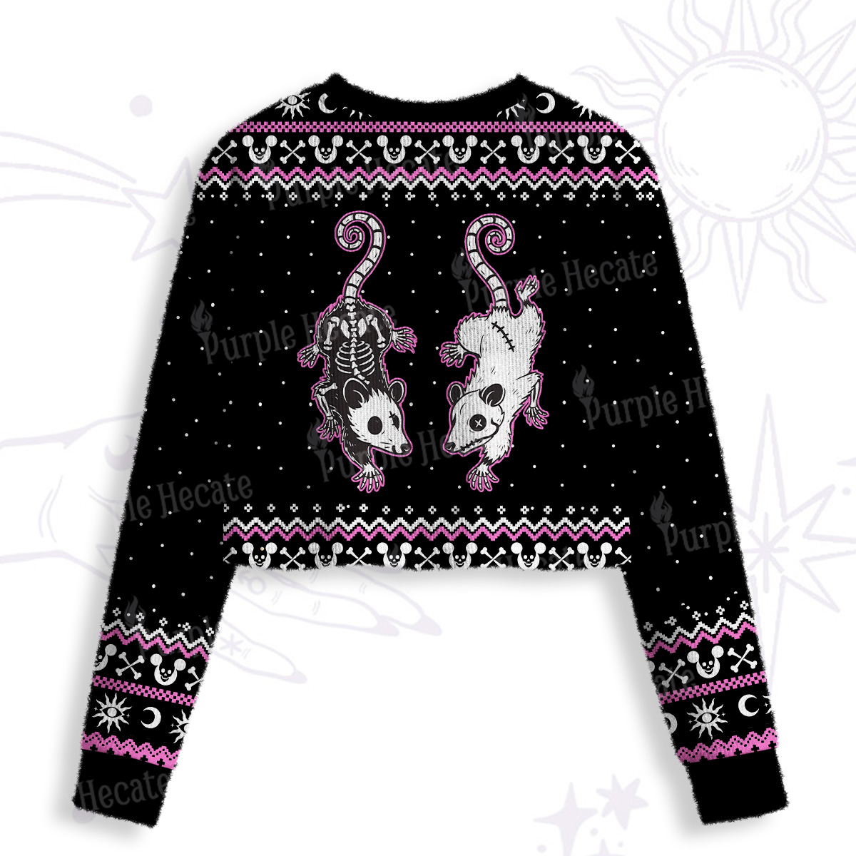 [Copy]Purplehecate You're Gross Crop Fuzzy Ugly Sweatshirt