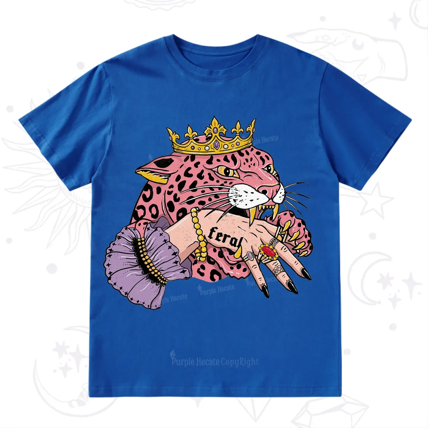Purplehecate Feral Queen Pink Leopard T-Shirt