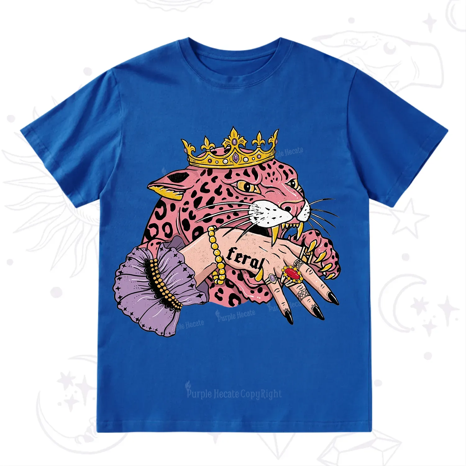 Purplehecate Feral Queen Pink Leopard T-Shirt