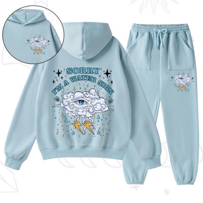 Purplehecate Sorry I'm A Water Sign Fleece Hoodie Suit