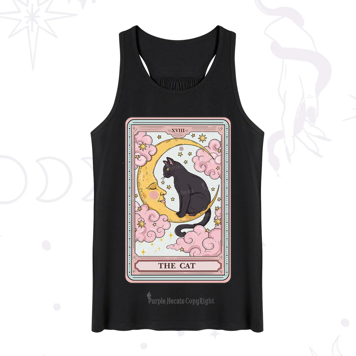 Purplehecate The Cat Tarot Card Tank