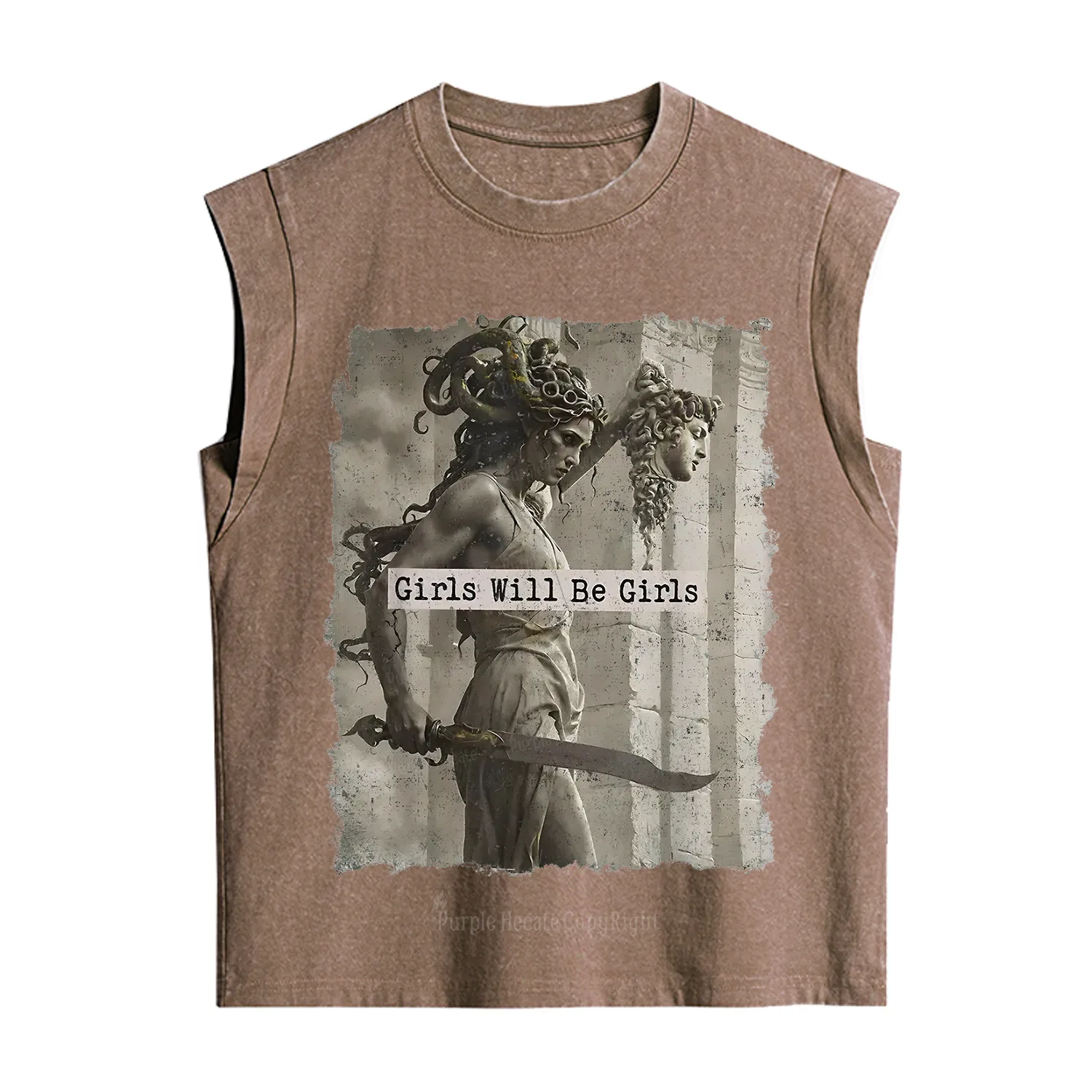 Purplehecate Medusa Girls Will Be Girls Vintage Washed Tank
