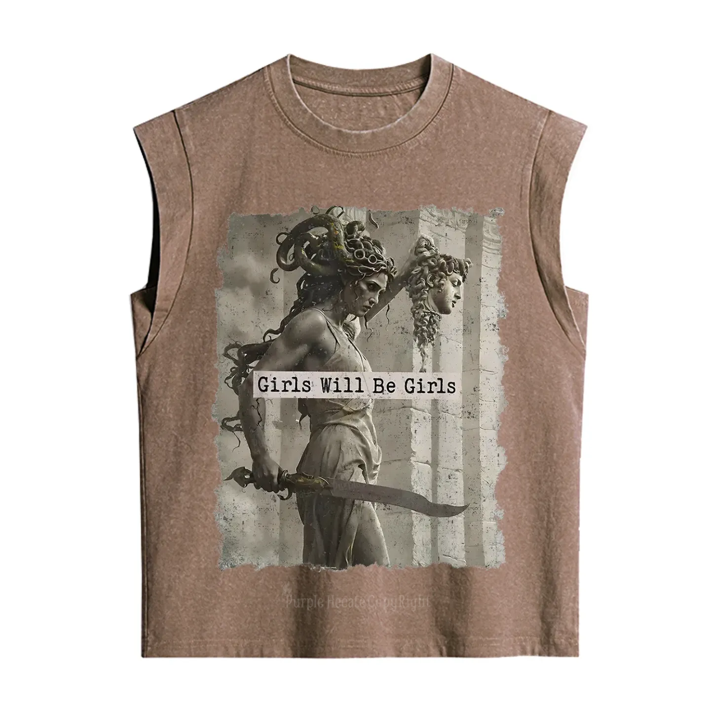 Purplehecate Medusa Girls Will Be Girls Vintage Washed Tank