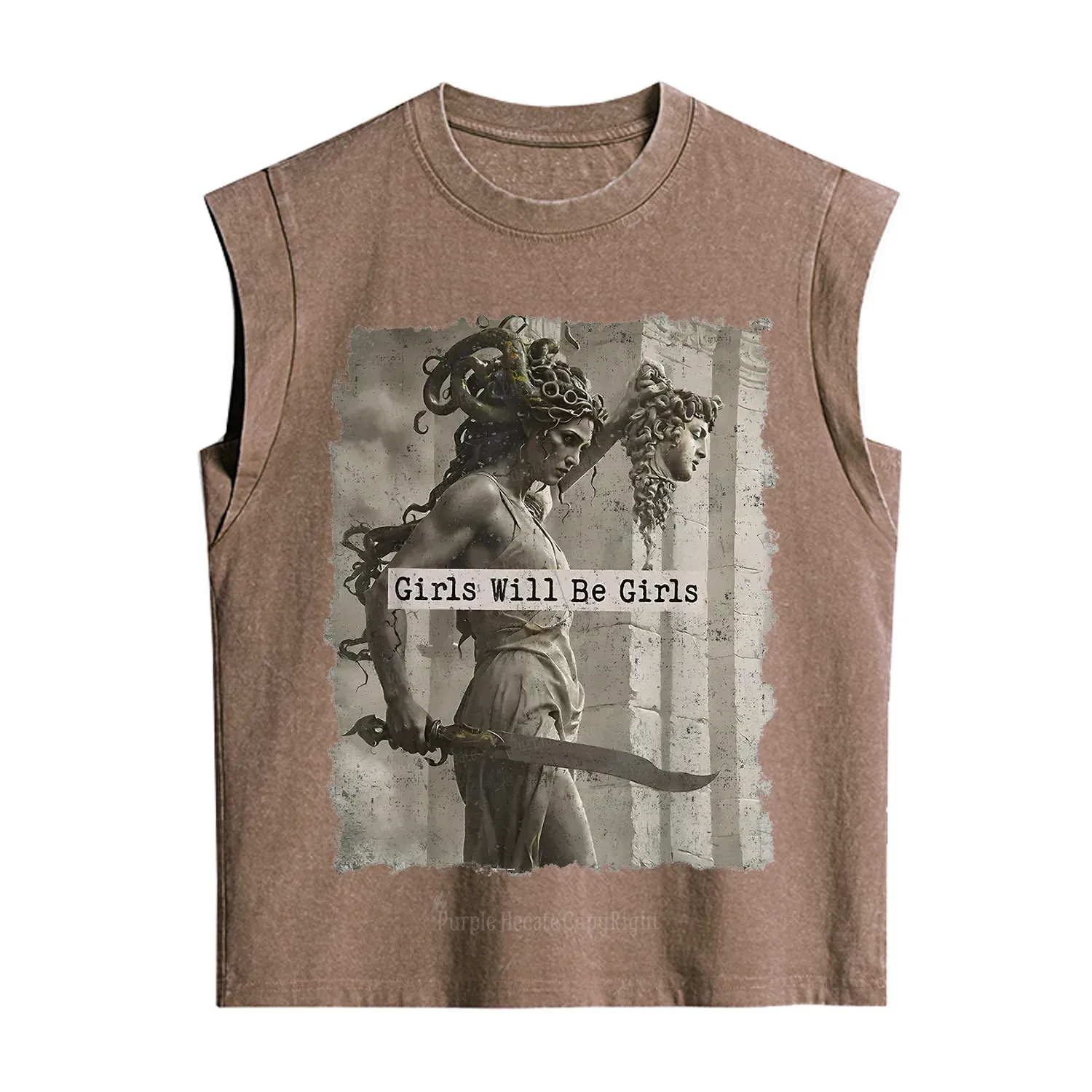 Purplehecate Medusa Girls Will Be Girls Vintage Washed Tank