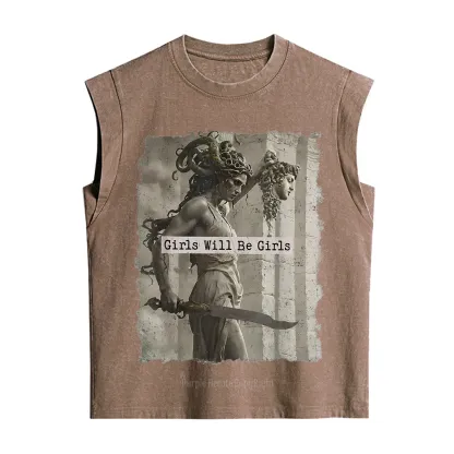 Purplehecate Medusa Girls Will Be Girls Vintage Washed Tank