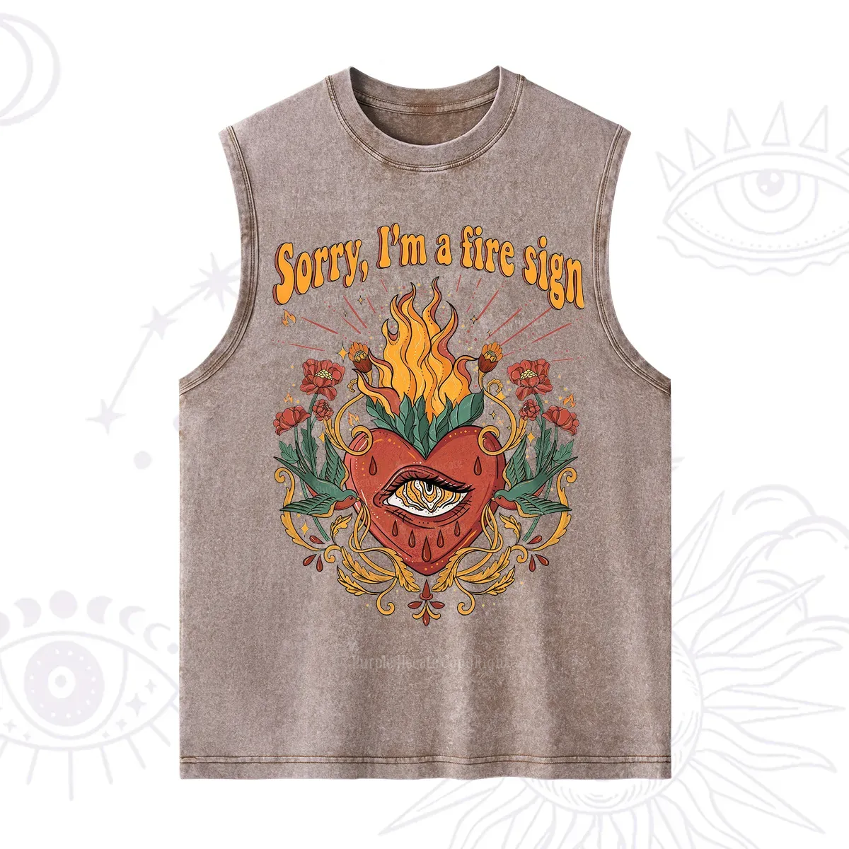 Purplehecate Sorry I'm A Fire Sign Washed Tank