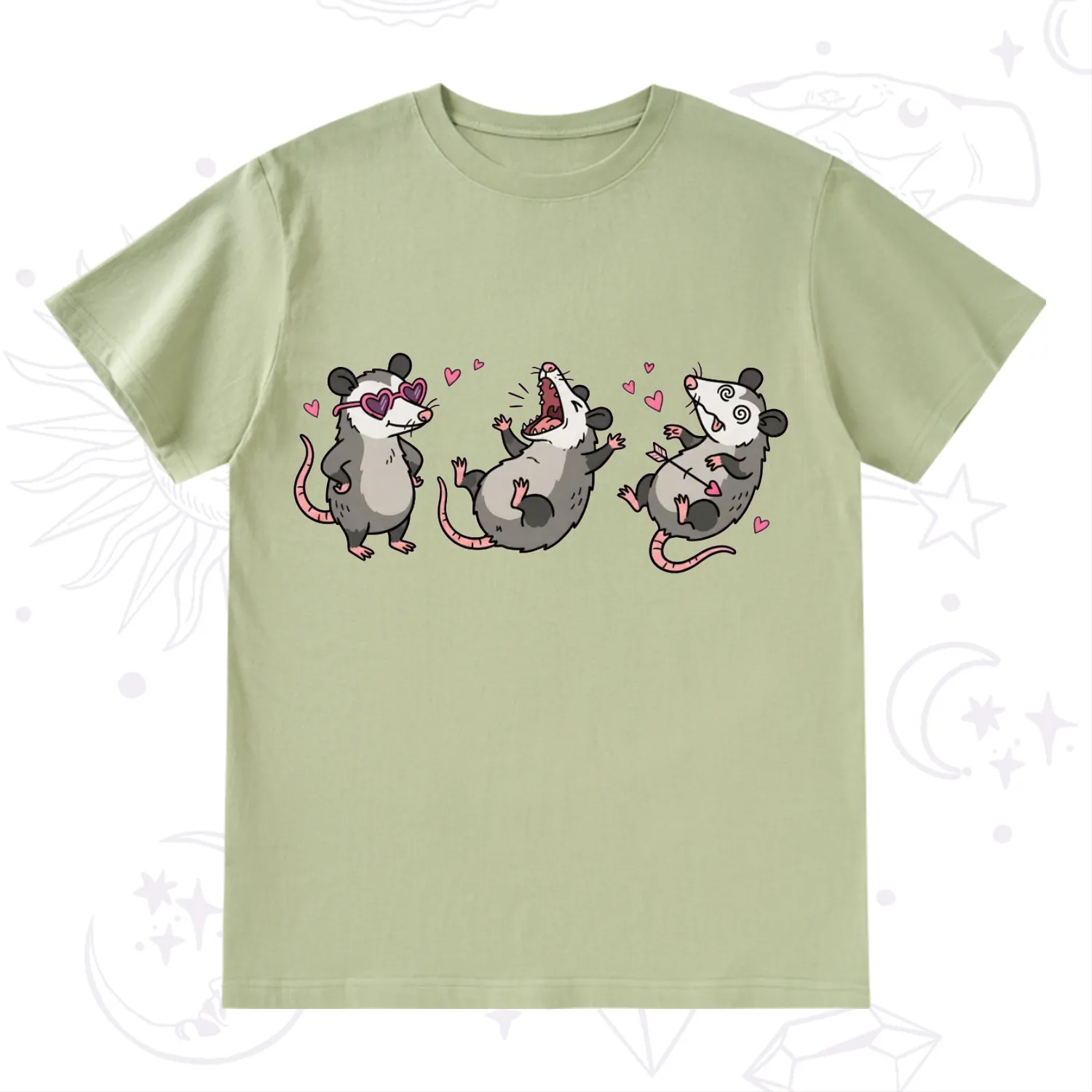 Purplehecate Funny Opossum Valentine T-Shirt