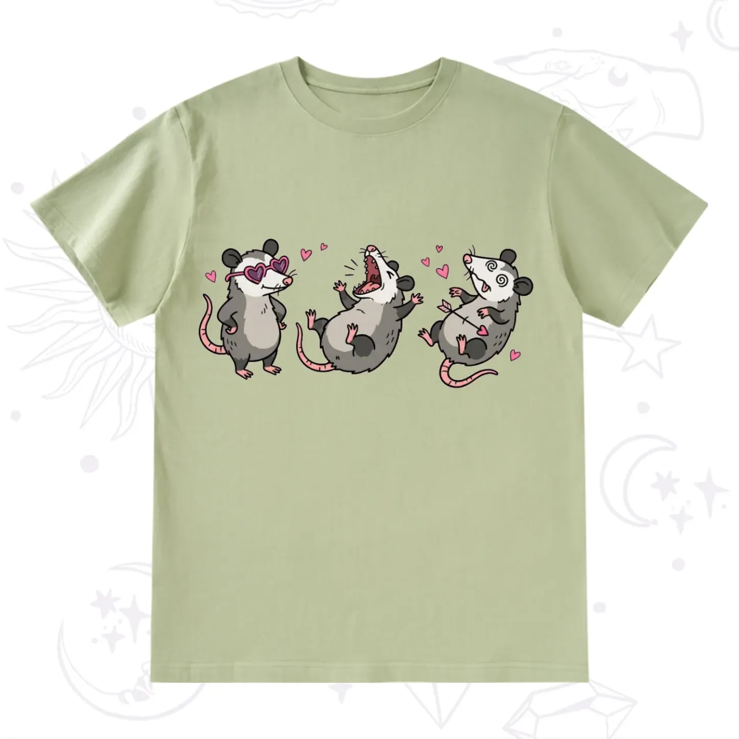 Purplehecate Funny Opossum Valentine T-Shirt