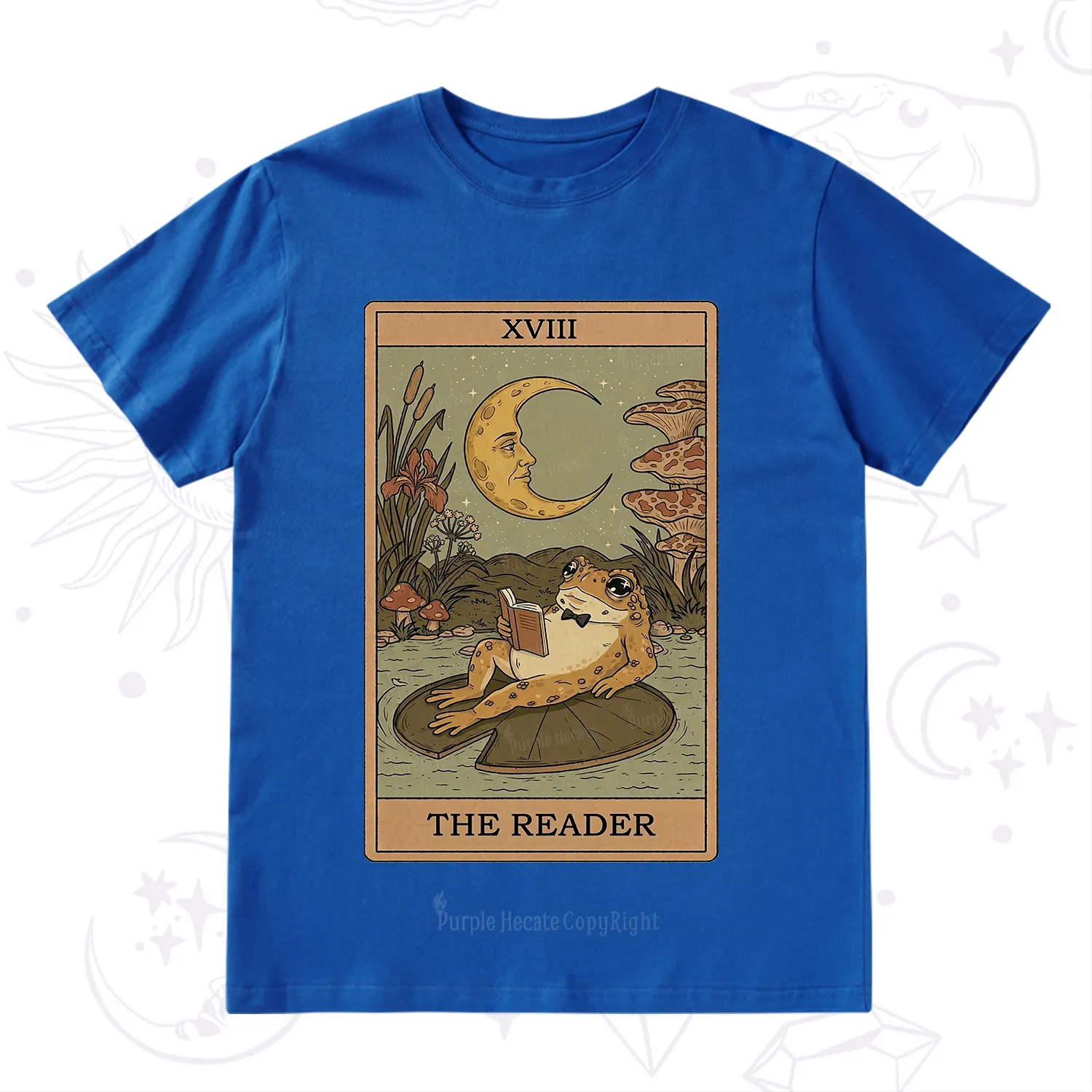 Purplehecate The Reader Frog Tarot T-Shirt