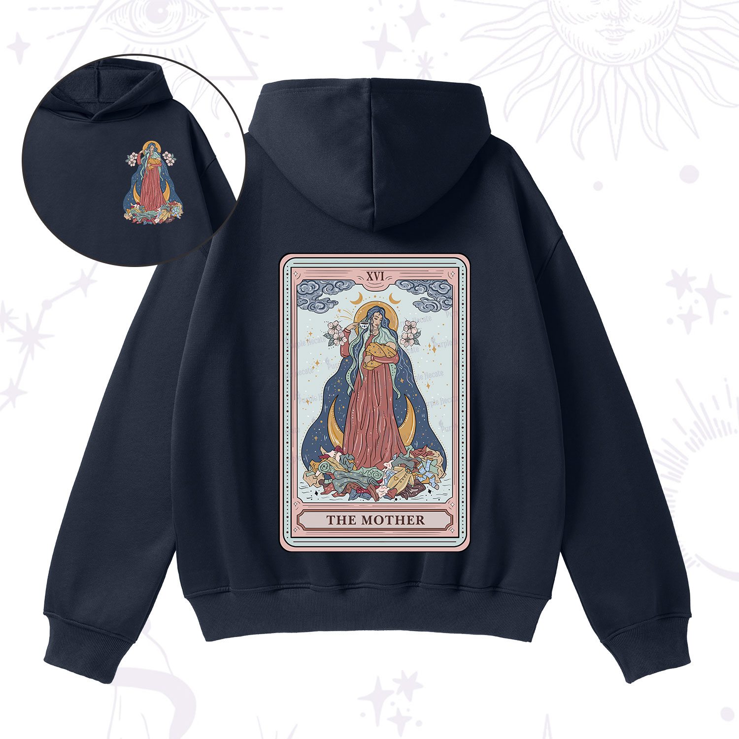 Purplehecate The Mother Tarot Fleece Hoodie Suit