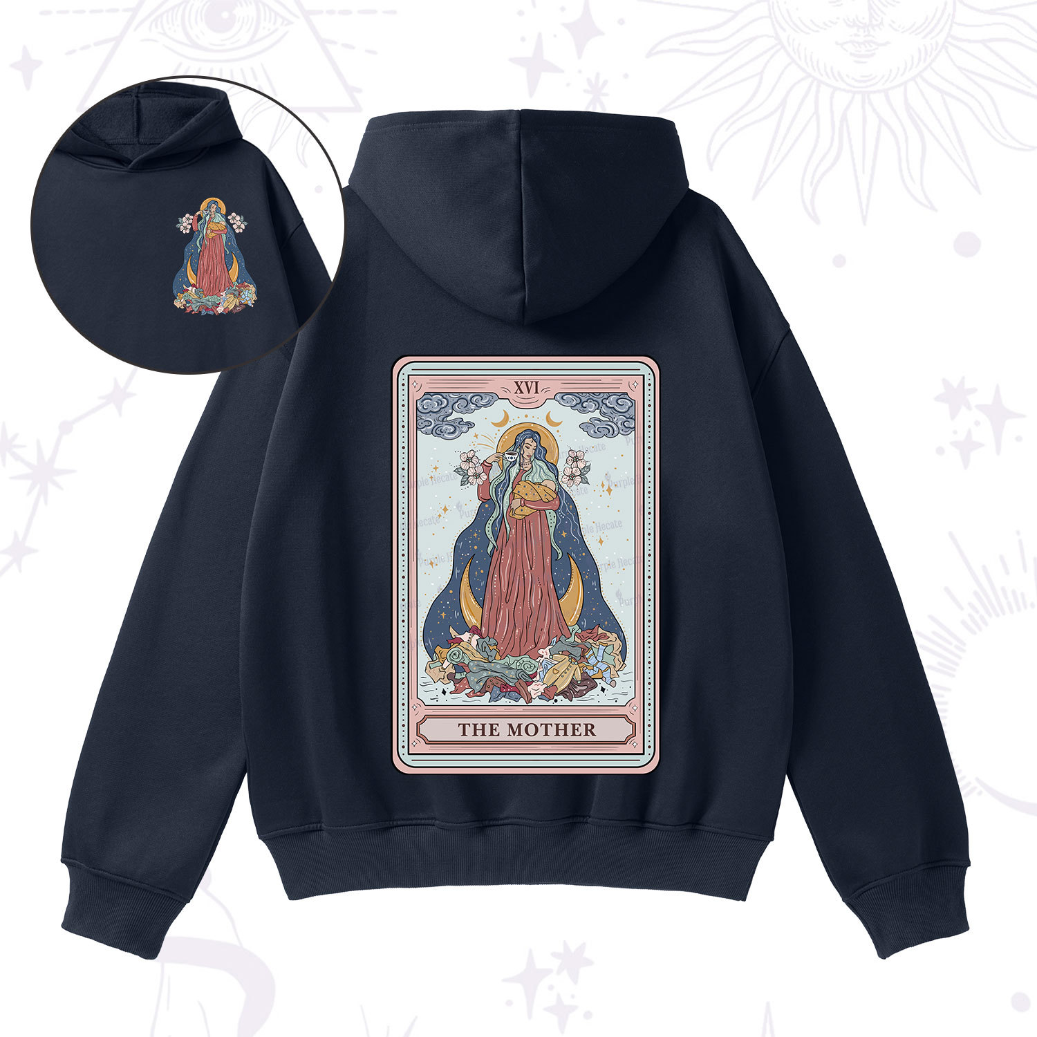 Purplehecate The Mother Tarot Fleece Hoodie Suit