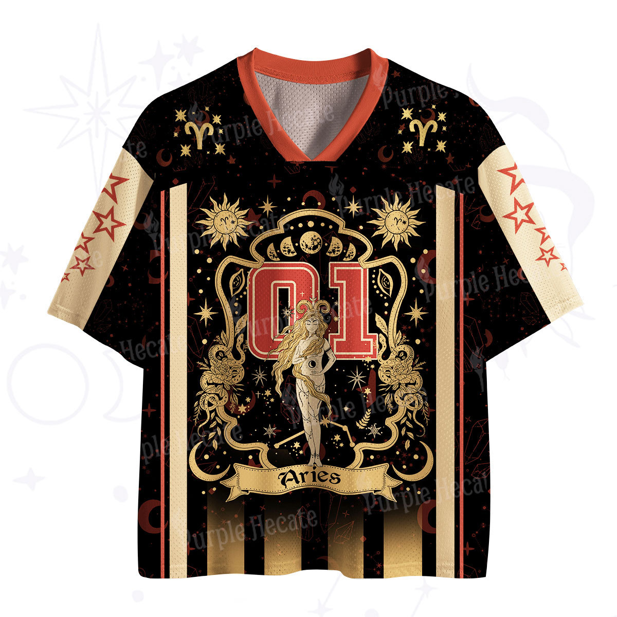 Purplehecate Aries' Astral Mirage Zodiac Mesh Jersey
